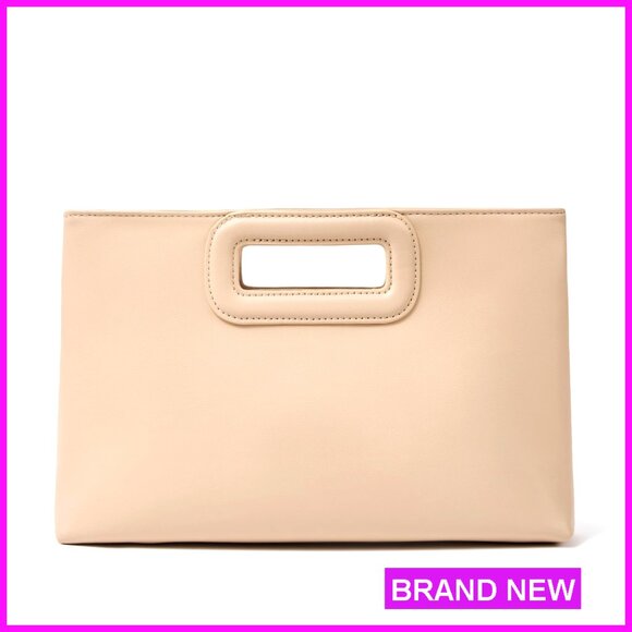 Top Handle Clutch Evening Bag with Gold Chain Shoulder Strap